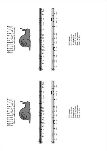 Petit escargot Partition gratuite